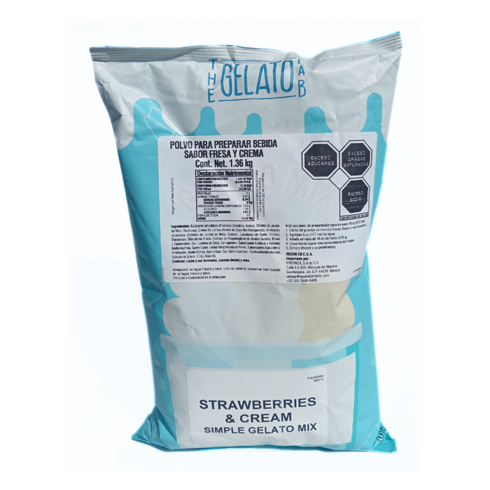 Base para bebidas y helado Frozen Bean fresas con crema 1.360 Kg