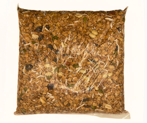 Bolsa de granola surtida con avena, pasas y semillas