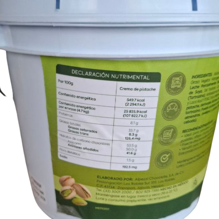 Crema Pistache 15% Alpezzi - Cubeta 4.7 Kg