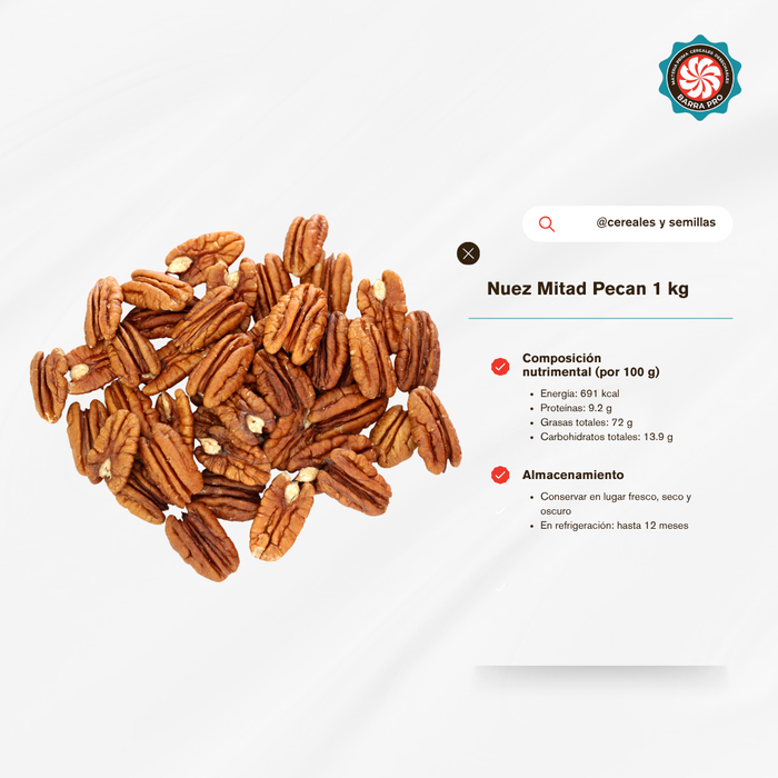 Nuez Pecan Mitad 1 Kg