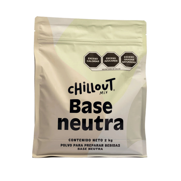Base neutra en polvo para frappés y bebidas marca Chillout Mix de 2 kilógramos