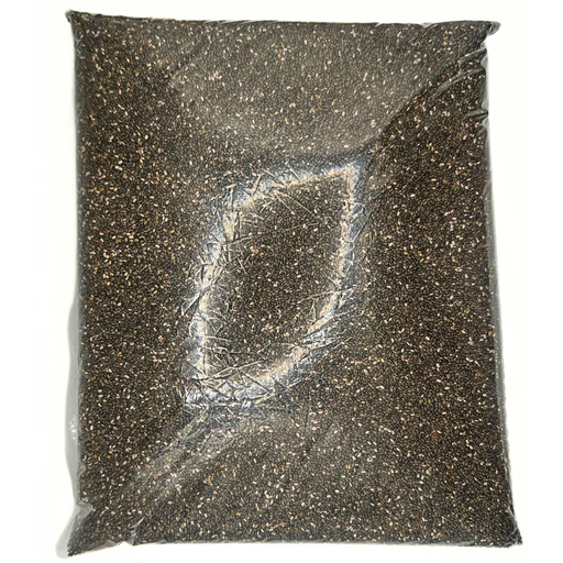 Bolsa de semilla de chía de 1 kg. Útil por sus propiedades nutricionales.