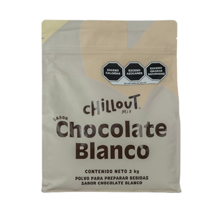 Bolsa de 2kg de chillout sabor chocolate blanco. Polvo para preparar bebidas.
