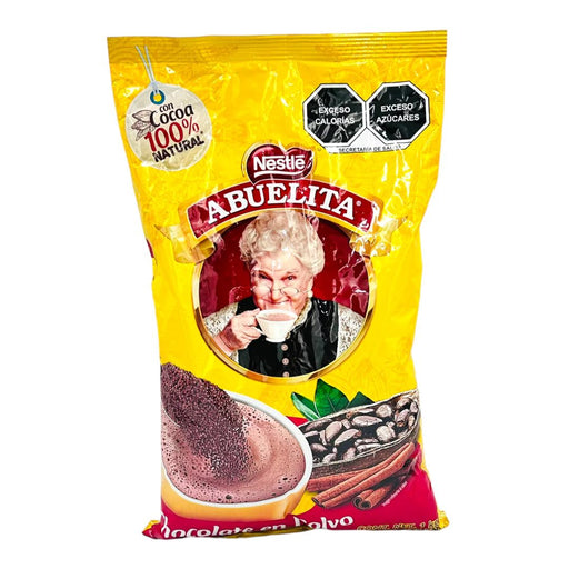 Bolsa de chocolate Abuelita de 1 kg  de Nestlé. Uso sugerido: chocolate caliente, con bombones, mocha y postres.