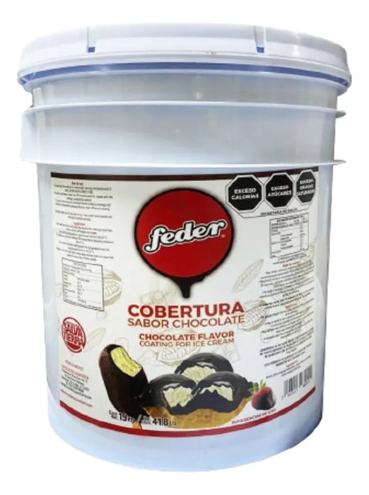 Cobertura de Chocolate Feder Cubeta 19 Kg