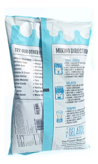 Base para bebidas y helado Frozen Bean Vainilla 1.360 Kg