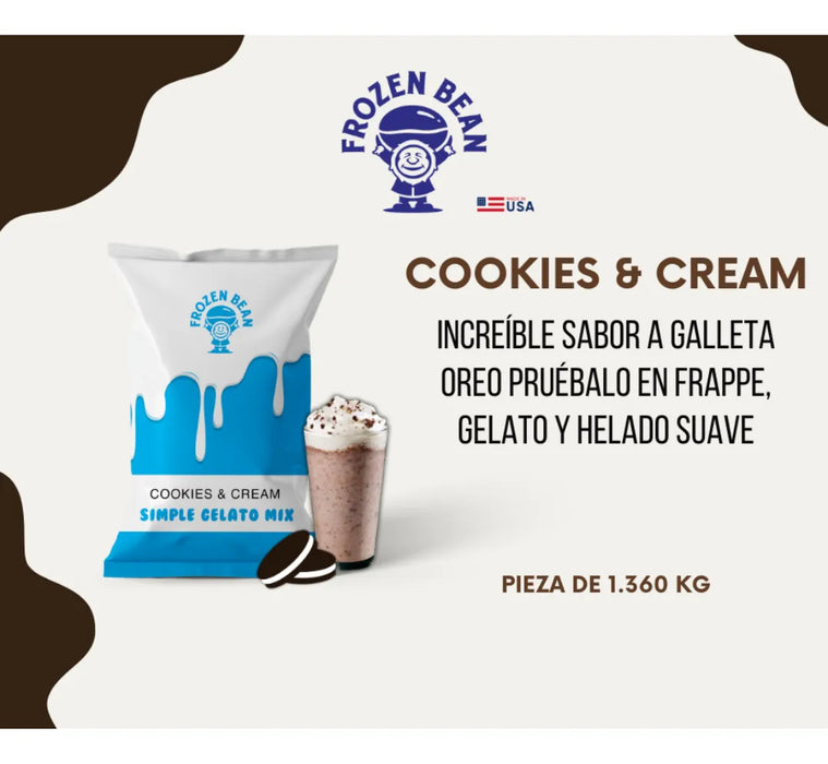 Base para bebidas y helados Frozen Bean Cookies and Cream 1.360 Kg