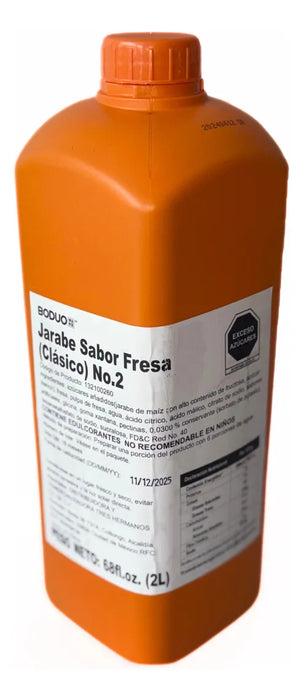 Jarabe de Fresa Boduo 2 Lt