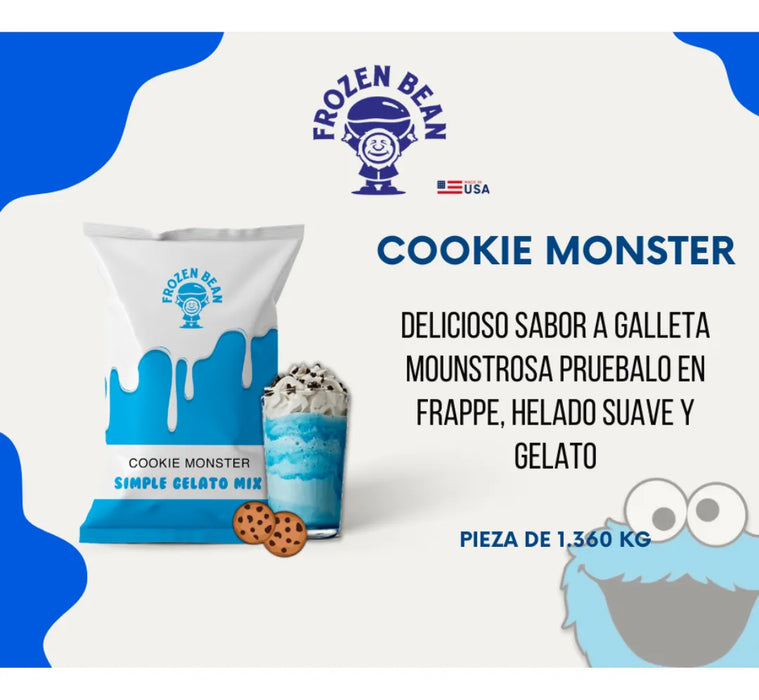 Base para bebidas y helado Frozen Bean Cookie Monster 1.360 Kg