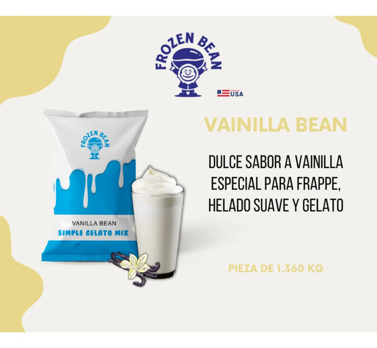 Base para bebidas y helado Frozen Bean Vainilla 1.360 Kg