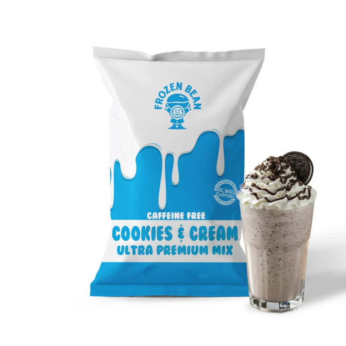 Bolsa de 1,36 kg de Frozen Bean de Cookies and Cream para frappes, soft serve, gelato, bebidas calientes, granitas y más.