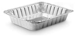 Pavera de aluminio rectangular de 7 litros. Ideal para preparar y transportar banquetes navideños, como pavo, pierna, lomo o pescado