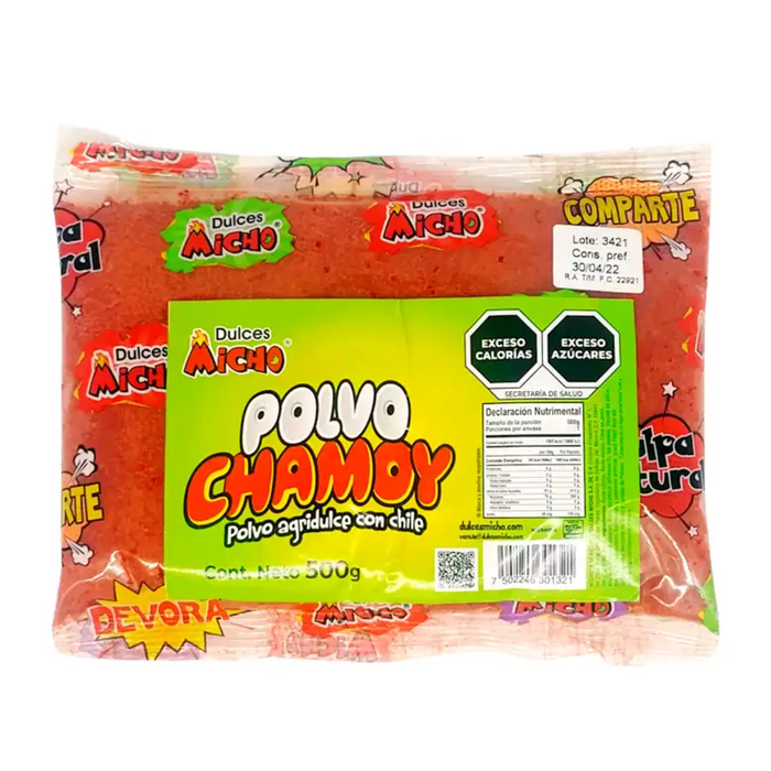 Polvo Chamoy agridulce con chile marca Dulces Micho