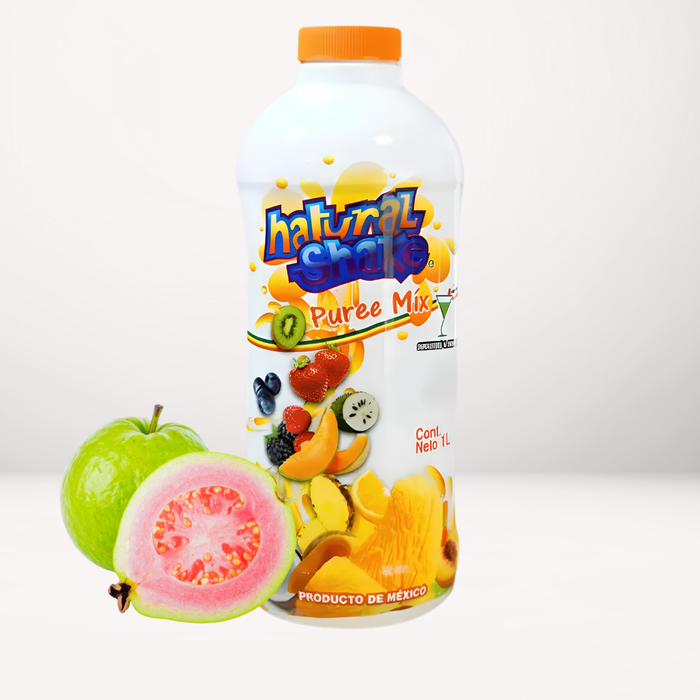 Pulpa de guayaba sin conservadores para la preparación de bebidas, como coctelería, frappés, smoothies, granizados, sodas Italianas y bebidas a las Rocas. 