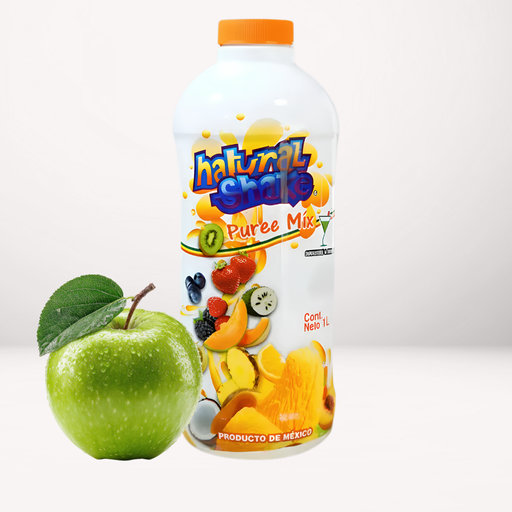 Pulpa de Manzana Verde sin conservadores para la preparación de bebidas, como coctelería, frappés, smoothies, granizados, sodas Italianas y bebidas a las Rocas. 