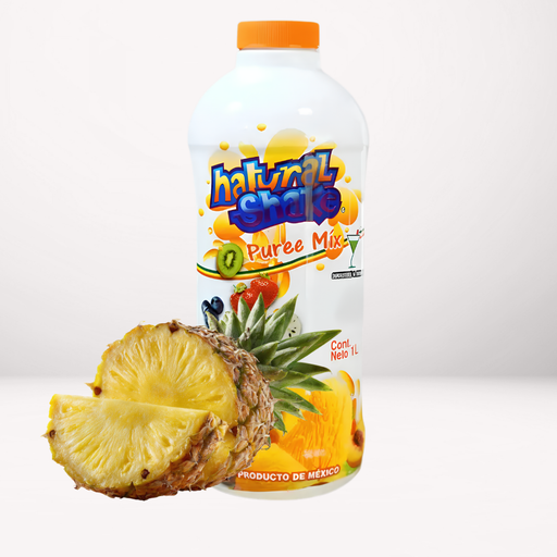 Pulpa de fruta natural de 1 litro marca Natural Shake sabor piña.