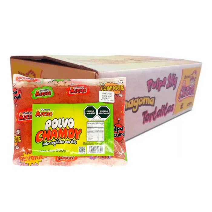Caja Polvo Chamoy 500g 20 piezas