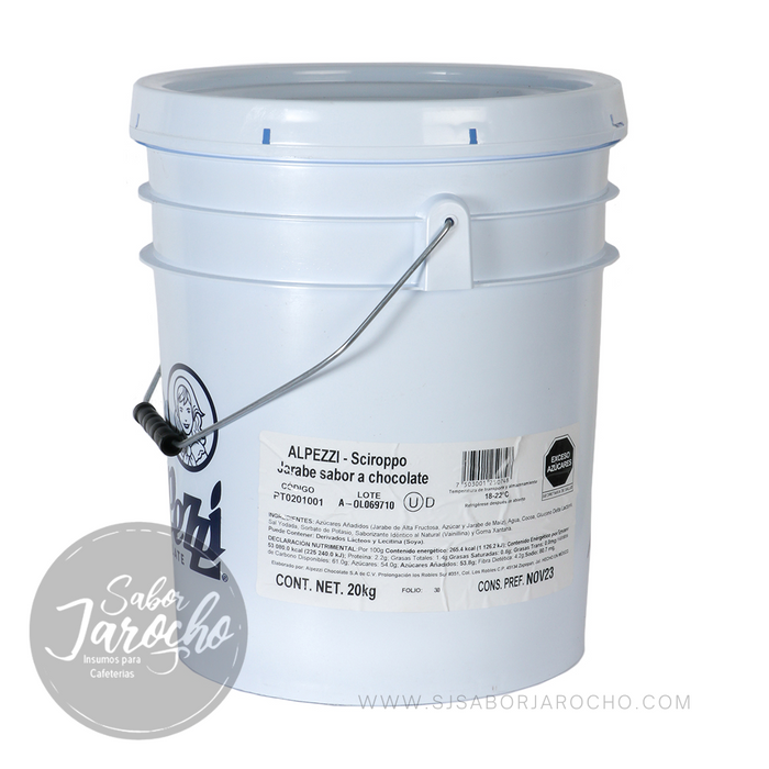 Jarabe Chocolate Sciroppo Cubeta 20 Kg